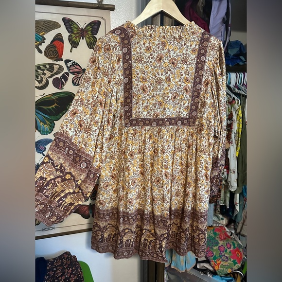 Spell dress Sundown Spice Boho Mini Dress organic cotton size Medium EUC - Picture 3 of 5